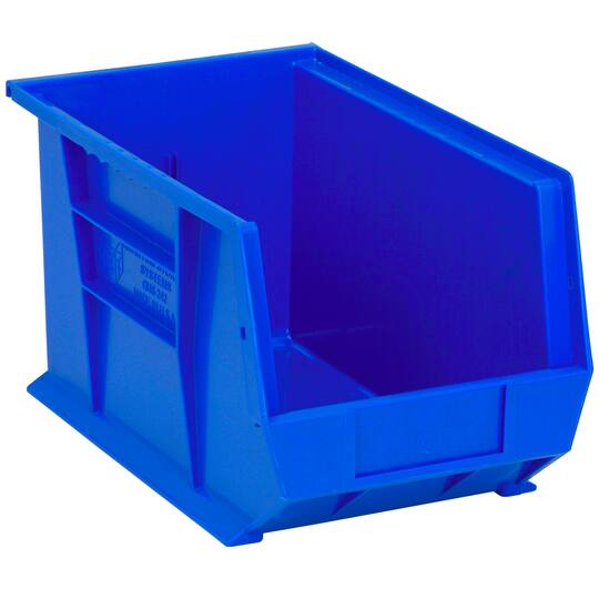 Quantum Food Service QUS242 BL Stack & Hang Shelf Bin - 13 5/8 x 8 1/4, Blue, Case of 12